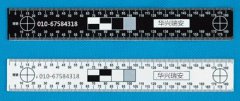 18厘米双面黑白比例尺