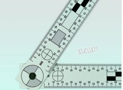 45x18厘米双面黑白PVC折角比例尺