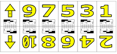 不干胶彩色数字号码本（1-10）物证标记号码（带